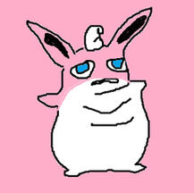 A crude image of the Pokémon Wigglytuff.